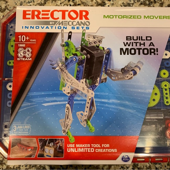 NWT ERECTOR by Meccano Innovation Sets, Motorized Movers S.T.E.A.M. Building Kit - Picture 2 of 13